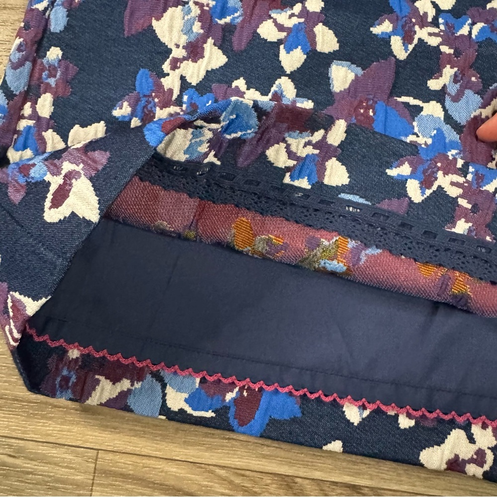 Anthropologie Maeve Cardana Floral Mini Skirt Size 14 - Picture 4 of 7
